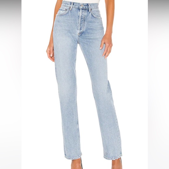AGOLDE Lana Straight Jeans Light Wash Size 27 - Picture 1 of 10